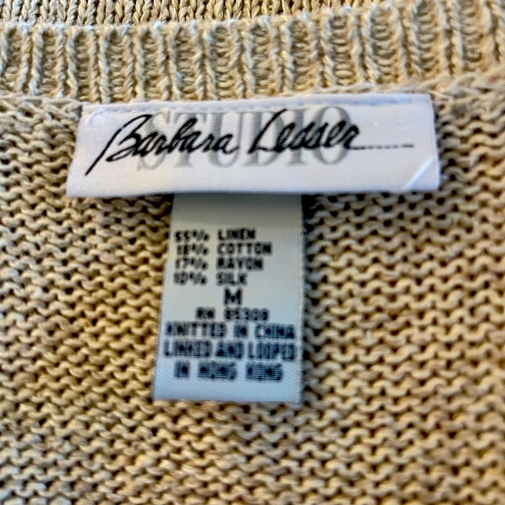 BARBARA LESSER KNIT CARDIGAN SWEATER - Picture 3 of 3
